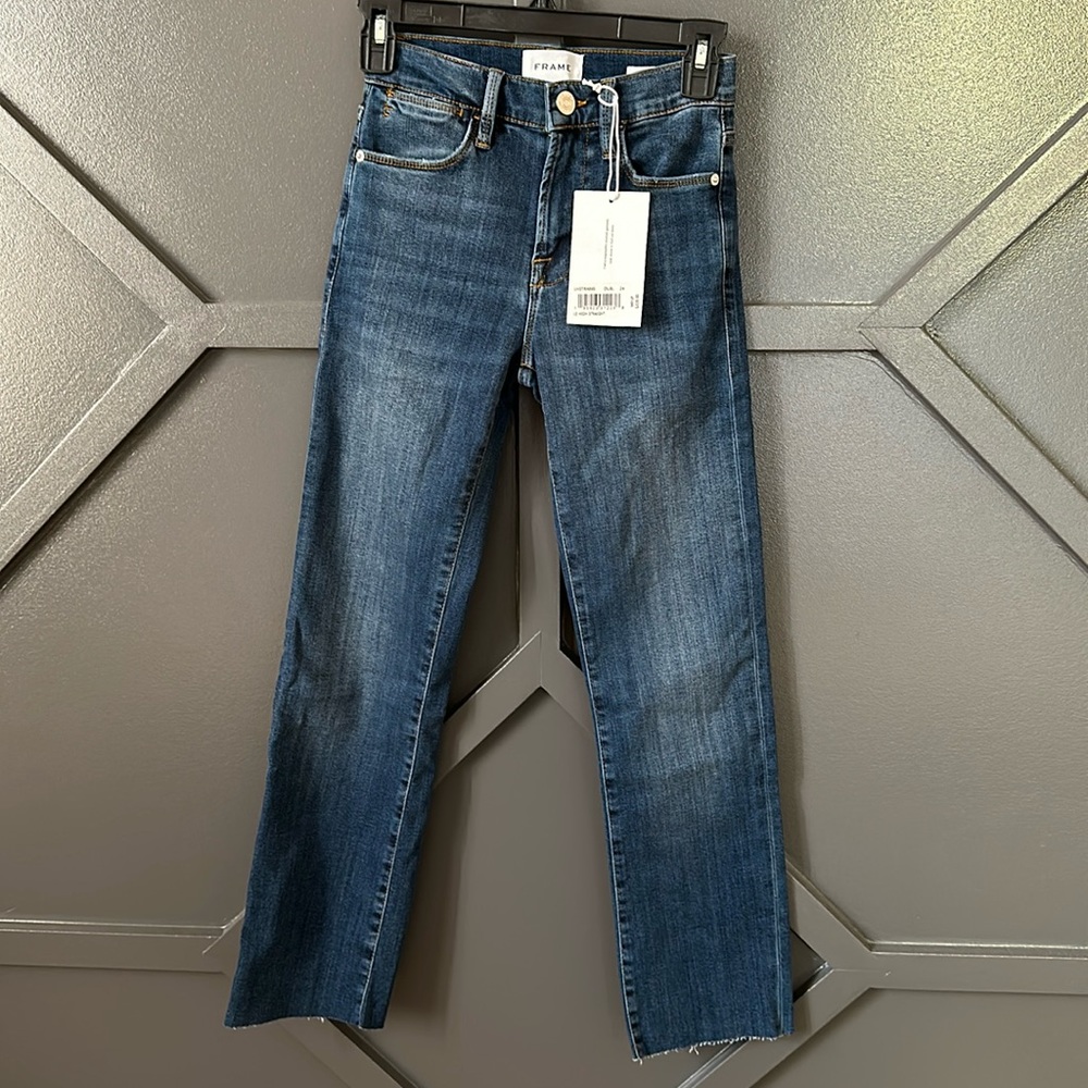 NWT Frame le high straight jeans Dublin wash 24